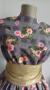 Stofa Barbi Carouri Gri Transafirasi roz STO1235